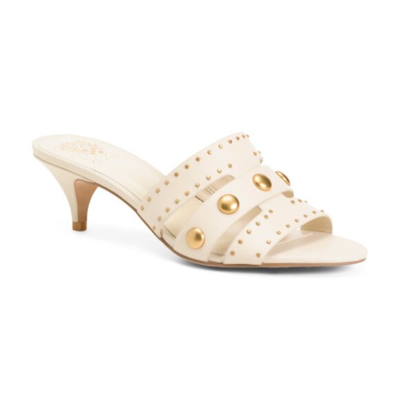 VINCE CAMUTO Leather Kyler Heeled Sandals - Picture 1 of 3